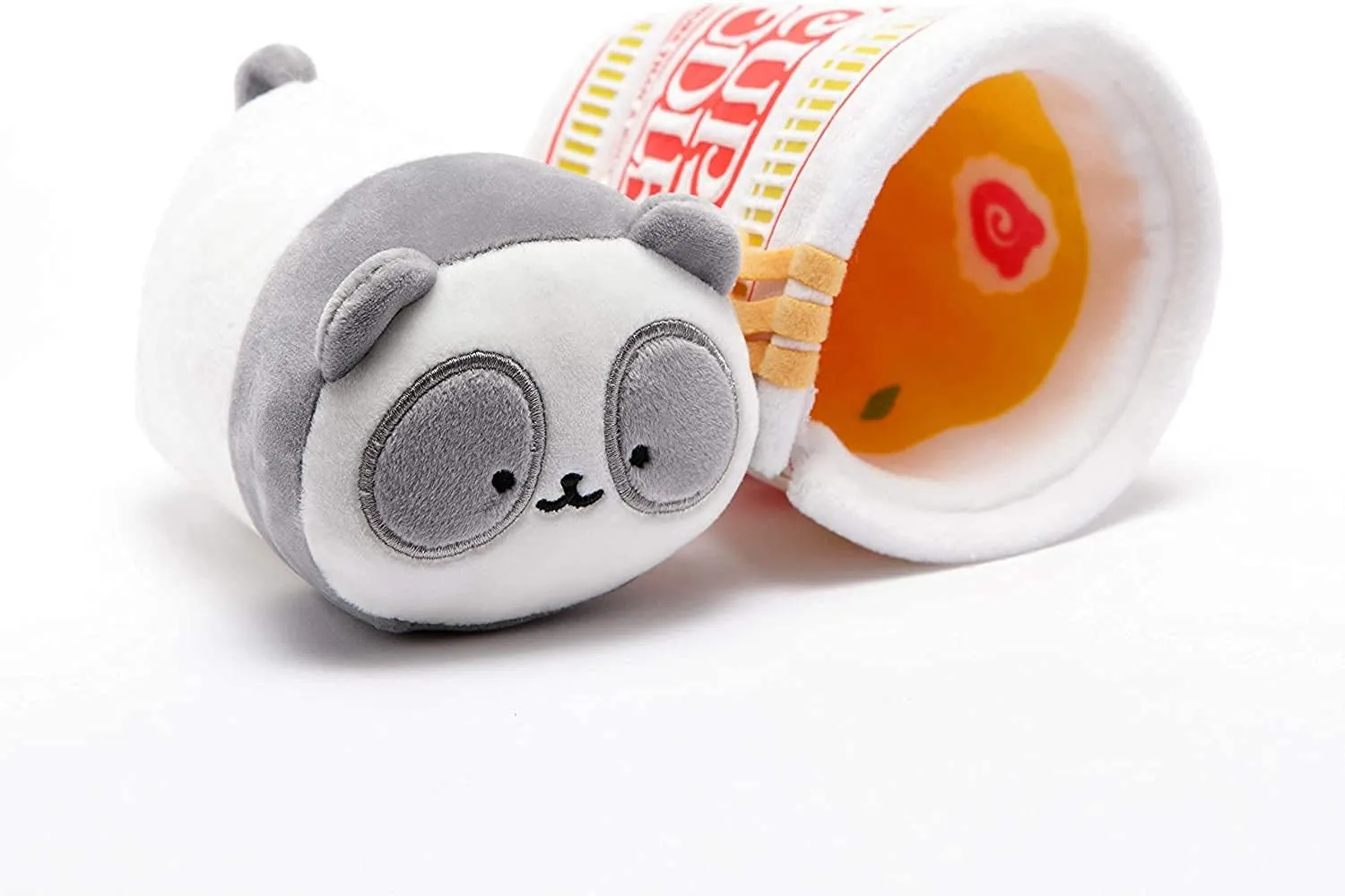 Anirollz Stuffed Animal Plush Toy - Official Nissin Cup Noodle Roll Blanket Outfitz Doll |Soft, Squishy, Warm, Cute, Comfort, Safe| Pillow with Panda - Birthday Decorations Gift Set 3" & 6" Pandaroll