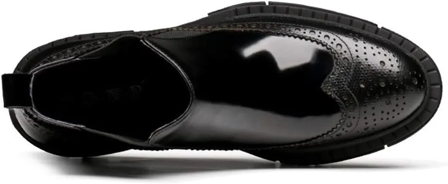 Ankle Boots For Men Mens Low Heel Chelsea Boots Show Party Office Holiday For Club The First Layer Of Cowhide Pure Genuine Leather