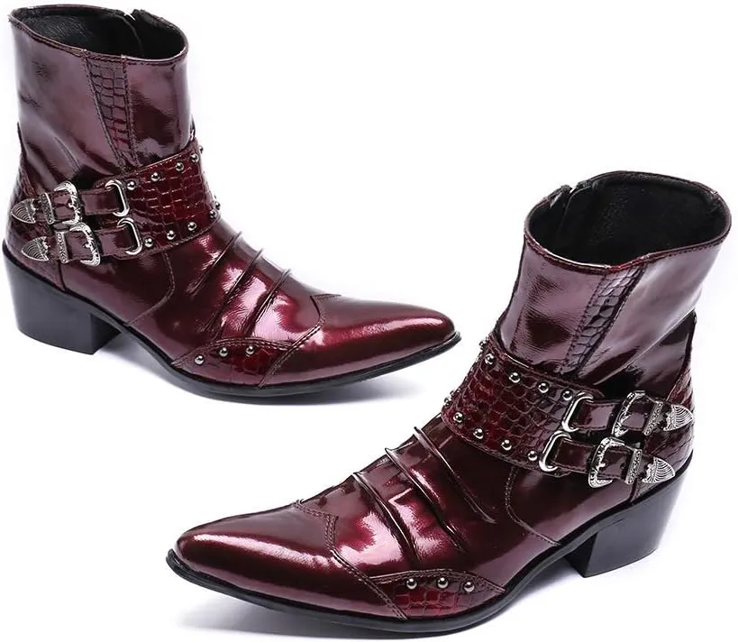 Ankle Boots For Men Party Club For Office Genuine Leather The First Layer Of Cowhide Pure Leather