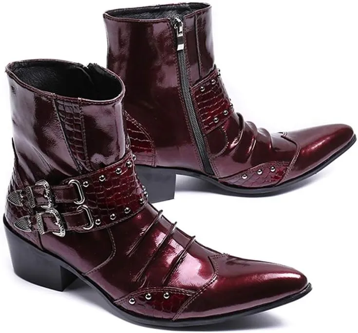 Ankle Boots For Men Party Club For Office Genuine Leather The First Layer Of Cowhide Pure Leather