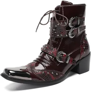 Ankle Boots for Men Party Club for Office Pure Genuine Leather The First Layer of Cowhide