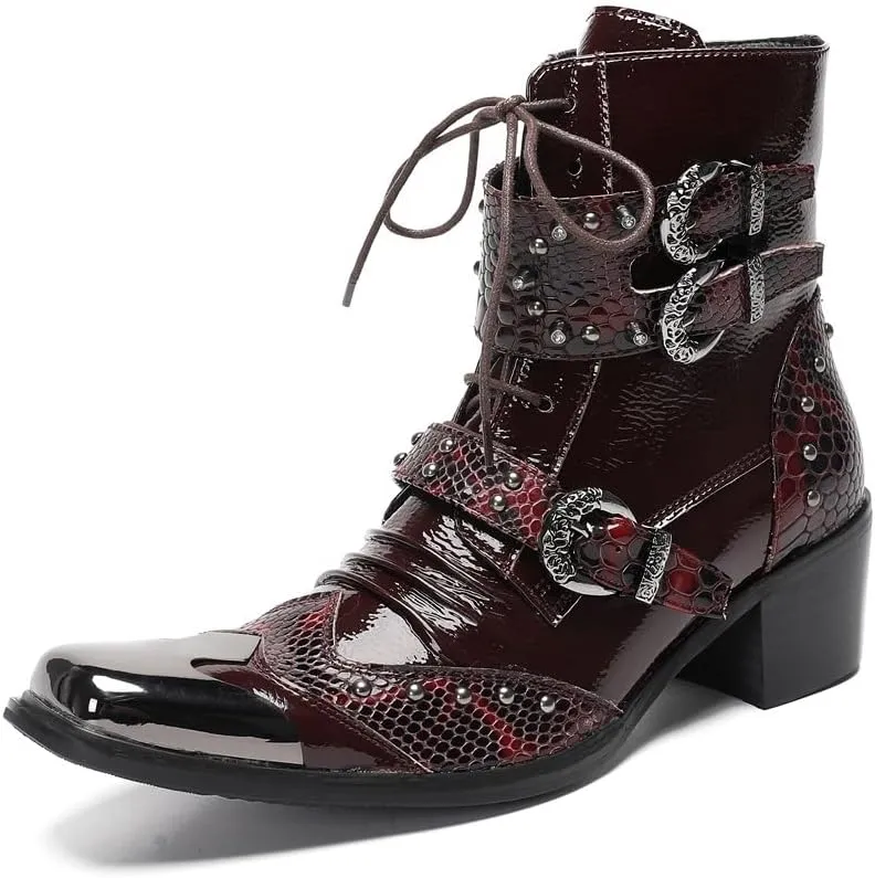 Ankle Boots for Men Party Club for Office Pure Genuine Leather The First Layer of Cowhide