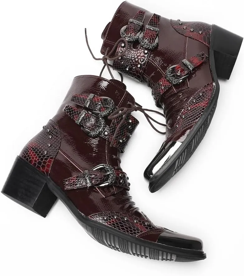 Ankle Boots for Men Party Club for Office Pure Genuine Leather The First Layer of Cowhide