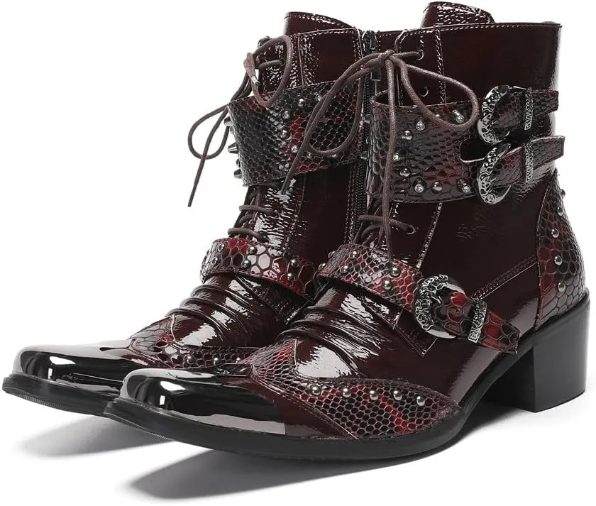 Ankle Boots for Men Party Club for Office Pure Genuine Leather The First Layer of Cowhide