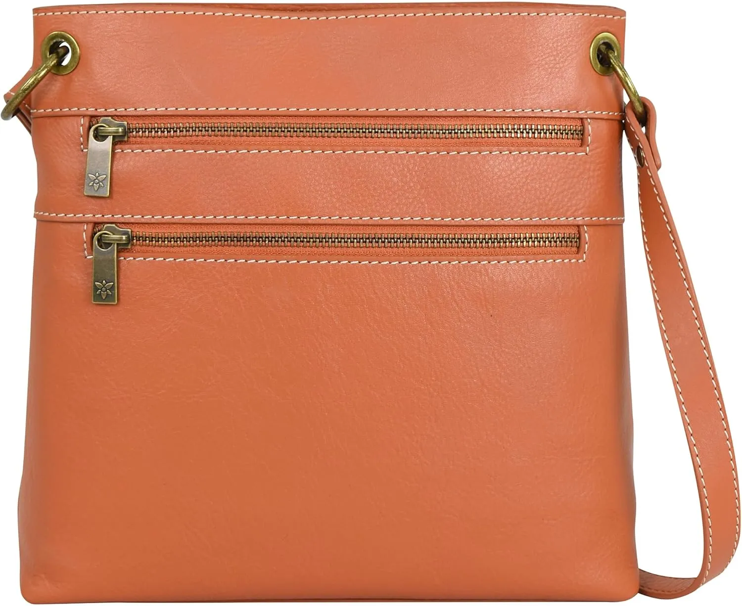 Anna by Anuschka Heritage Collection Women's Genuine Leather Medium Crossbody - Heritage Cinnamon