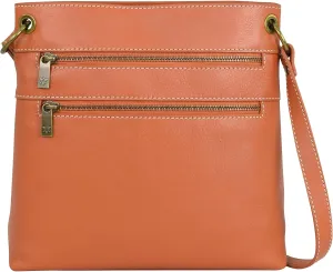 Anna by Anuschka Heritage Collection Women's Genuine Leather Medium Crossbody - Heritage Cinnamon