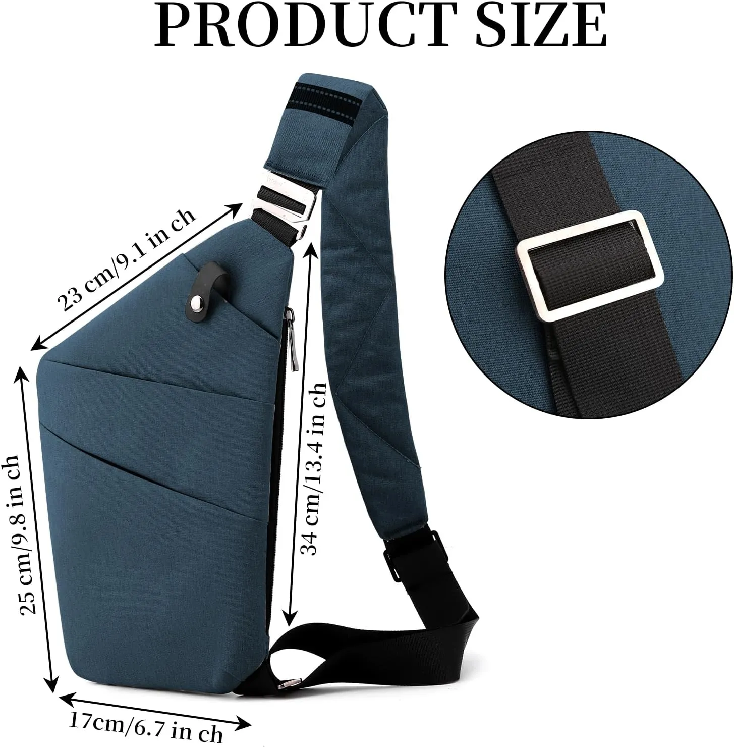 Anti Theft Crossbody Travel Bag - Multi-pocket Shoulder Bag with Adjustable Strap,Slim Sling Bag for Women Men