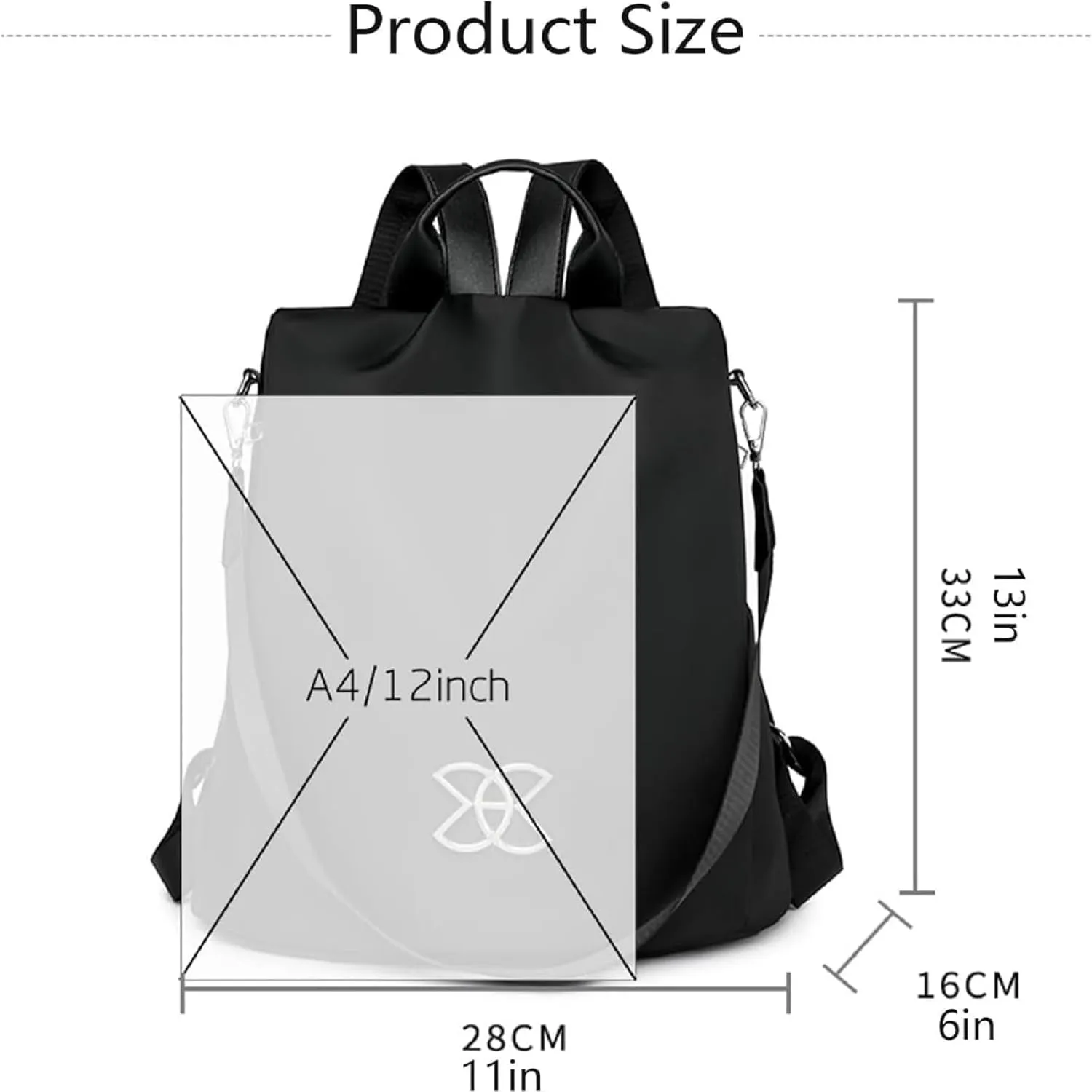 Anti-Theft Large Capacity Backpack for Women, Waterproof Oxford Crossbody Bag with Adjustable Strap for Travel Use (Beige)