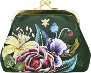 Anuschka Women’s Hand-Painted Genuine Leather Clasp Pouch with Key Fobs