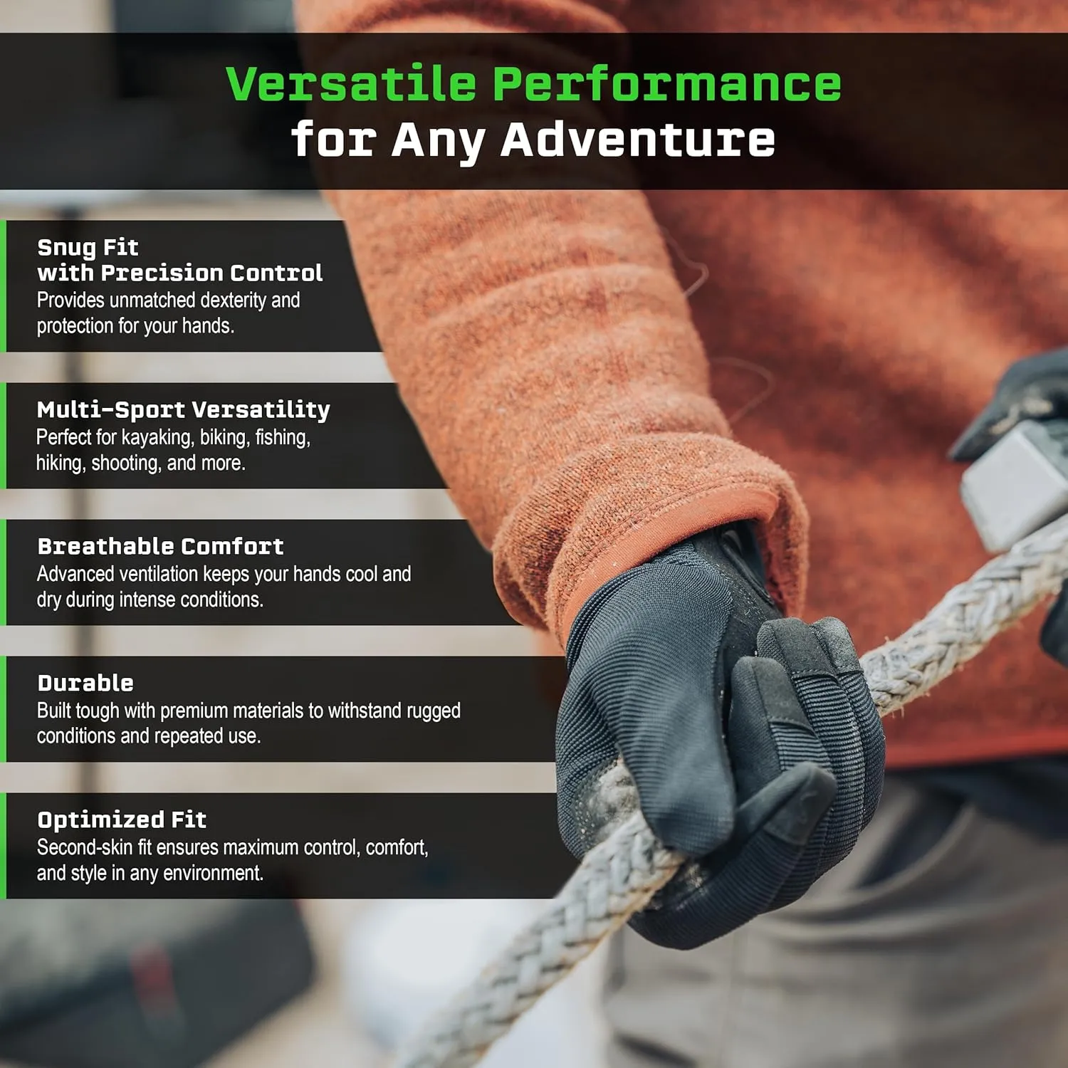 APEX 1.0 High Dexterity Gloves for Work, Tactical, Shooting, Hunting, Multi Sport, Outdoor Protection, Full Finger, Snug Secure Fit, Breathable Design
