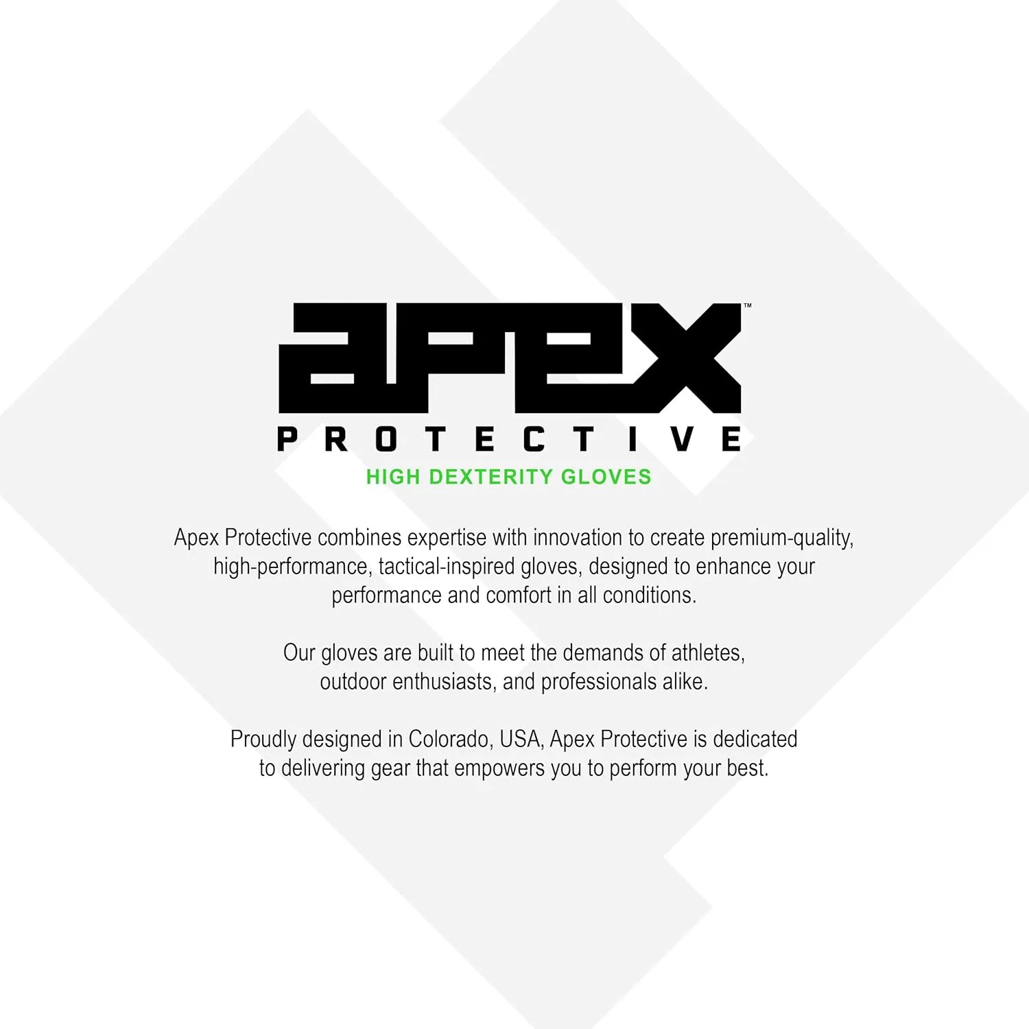 APEX 1.0 High Dexterity Gloves for Work, Tactical, Shooting, Hunting, Multi Sport, Outdoor Protection, Full Finger, Snug Secure Fit, Breathable Design