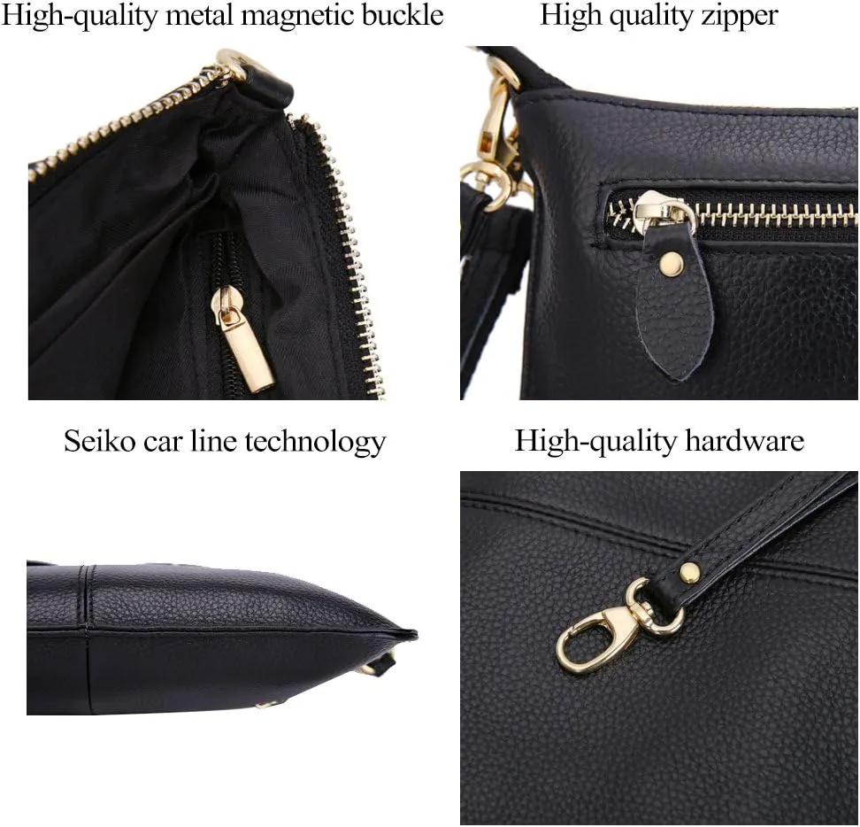 Artwell Genuine Leather Clutch Wallet For Women Wristlet Envelop Crossbody Purse Card Shoulder Bag