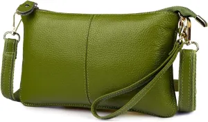 Artwell Genuine Leather Clutch Wallet For Women Wristlet Envelop Crossbody Purse Card Shoulder Bag