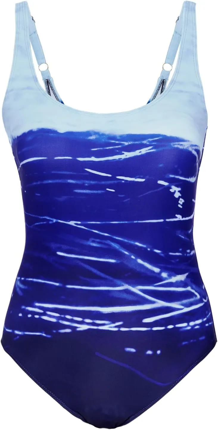 Athletic One Piece Swimsuit for Women Tummy Control Slimming Training Swimwear Bathing Suit for Youth Girls