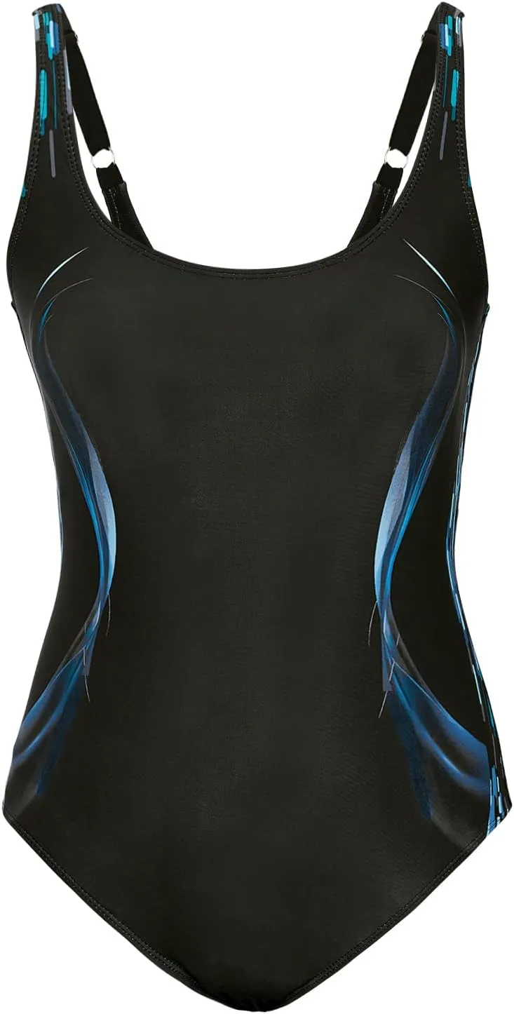 Athletic One Piece Swimsuit for Women Tummy Control Slimming Training Swimwear Bathing Suit for Youth Girls