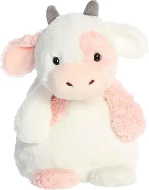 Aurora® Cuddly Huggle Pals Serene Strawberry Cow™ Stuffed Animal - Weighted Comfort - Endless Snuggles - Pink 12.5 Inches