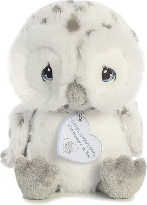 Aurora® Inspirational Precious Moments™ Nigel Snowy Owl Stuffed Animal - Cherished Memories - Enduring Comfort - White 8.5 Inches
