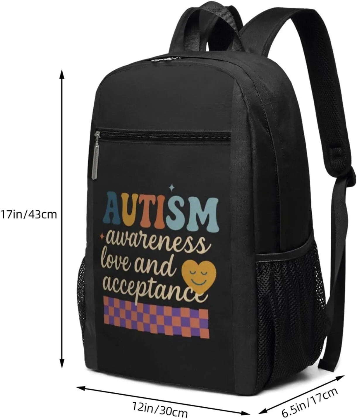 Autism Awareness Acceptance Backpack 17 Inch For Travel Laptops Backpack