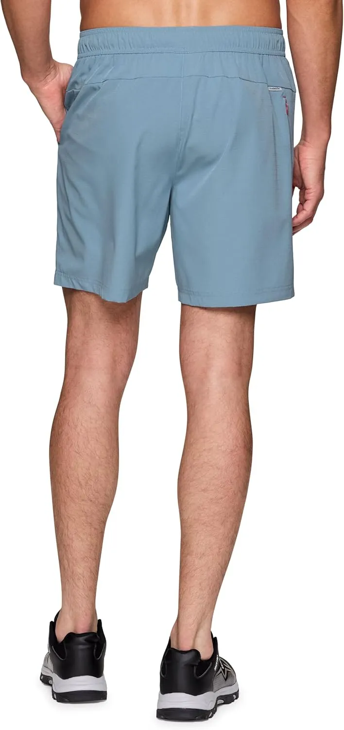 Avalanche Men's Hiking Short 7" Lightweight Woven Shorts with Pockets Elastic Waist Breathable Quick Dry Shorts for Workouts