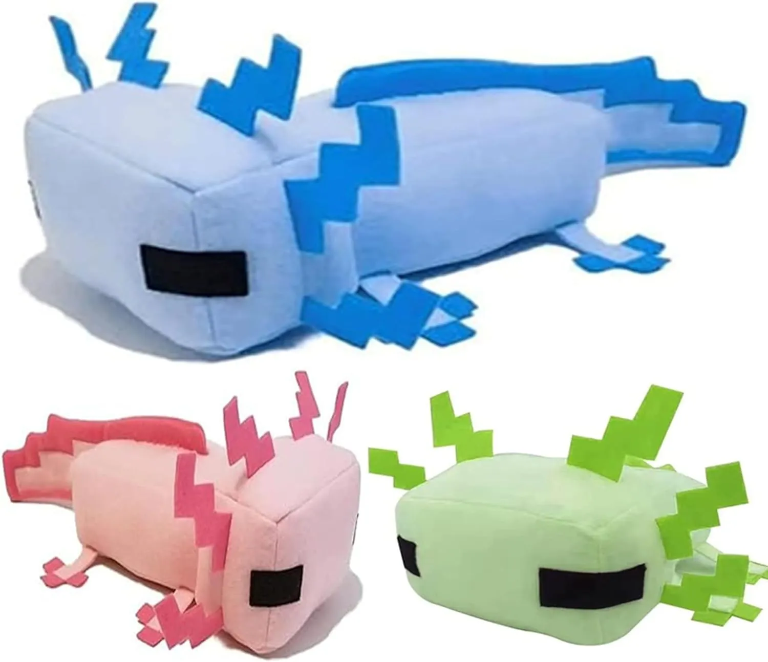 Axolot Plush Stuffed Toy Soft Pillow, Suitable for Video Game Enthusiasts, Children's Birthday Parties, Christmas Holiday Preferred Gift (Green)