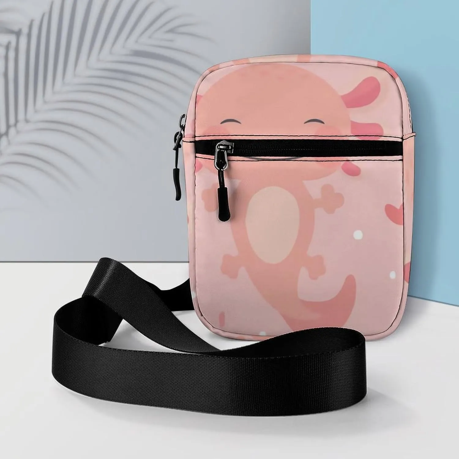 Axolotl Kawaii Detachable Shoulder Strap Small Shoulder Bag Unisex