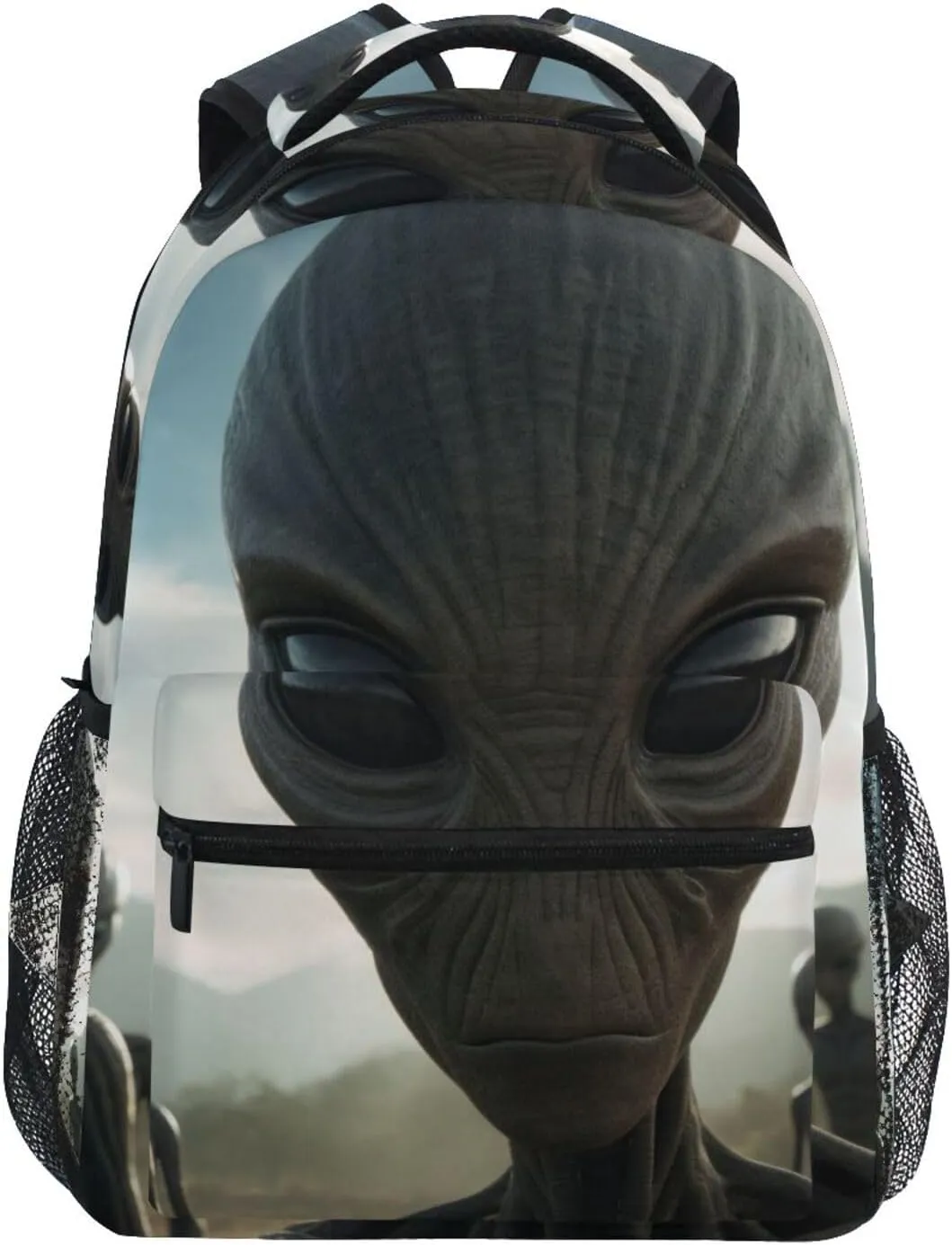 Backpack Aliens Flying Saucers Daypack Shoulder Bag Book Bag Lightweight Back Pack 11.4 ×16 In