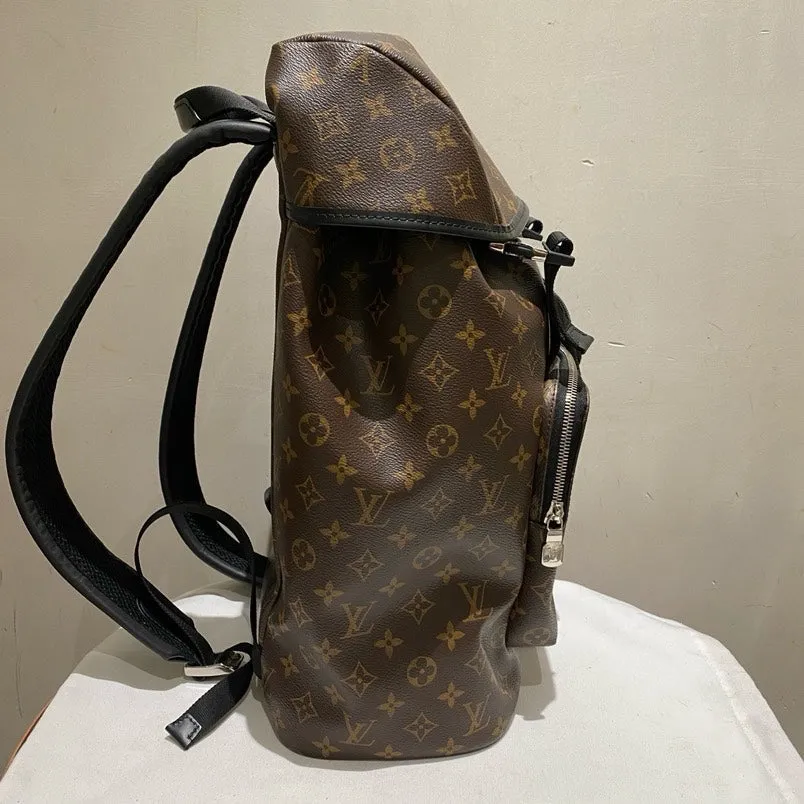 Backpack Canvas Louis Travel Monogram Brown Reliable performance Verified Vuitton