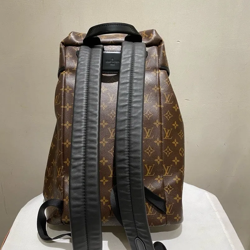 Backpack Canvas Louis Travel Monogram Brown Reliable performance Verified Vuitton