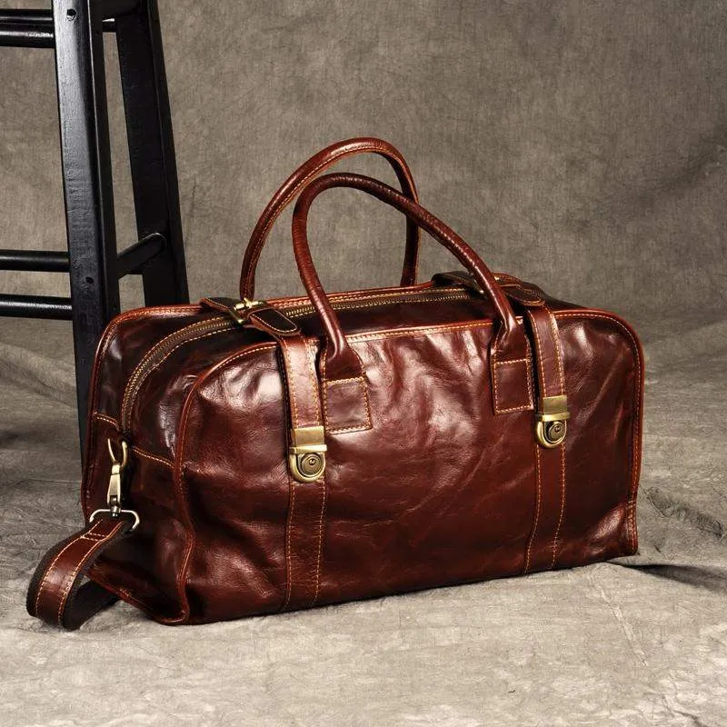 Bag Vintage Luxury ManTravel Travel Duffle Proactive support Genuine Leather Men's Quality Wax Large Digital-first European Bags Fashion Leather Cow Perfect Oil