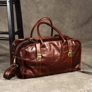 Bag Vintage Luxury ManTravel Travel Duffle Proactive support Genuine Leather Men's Quality Wax Large Digital-first European Bags Fashion Leather Cow Perfect Oil