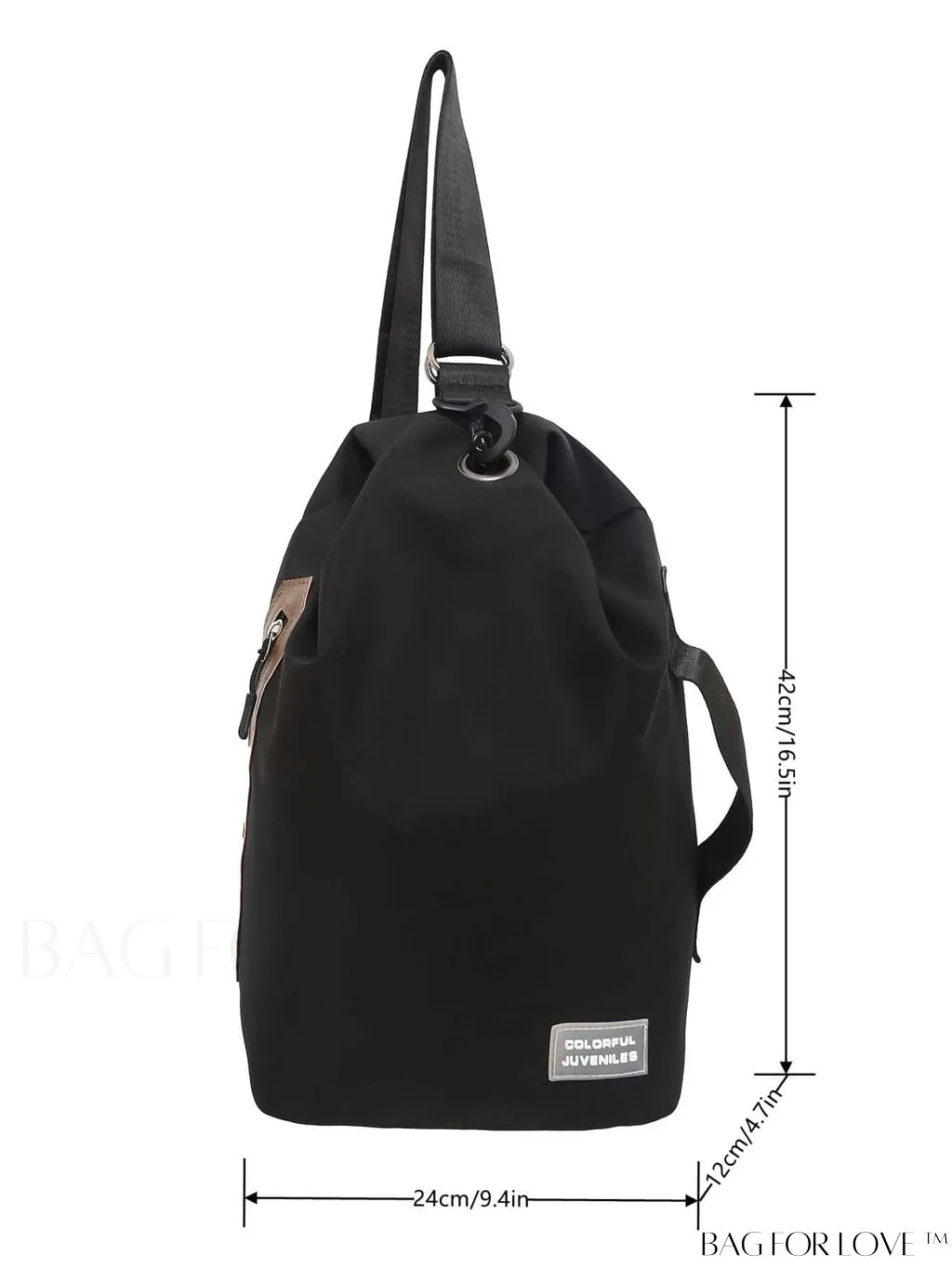 BagForLove - Blue Unisex Shoulder Bag: Simplistic Design, Zipper Closure, Multiple Pockets, Ample Capacity