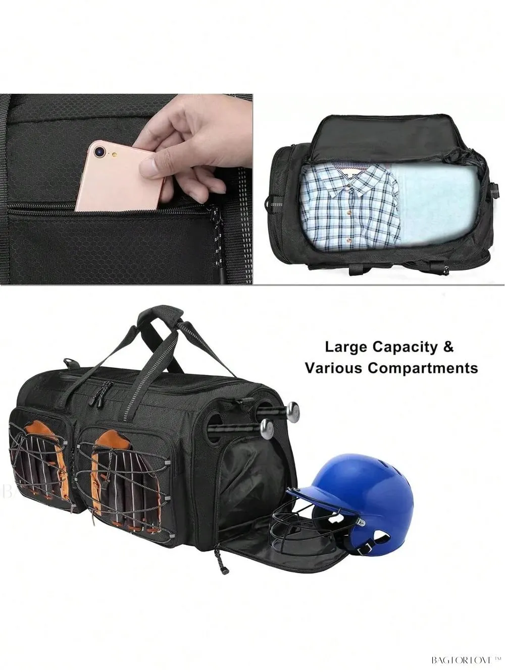 BagForLove - Catcher's Companion Premium Baseball Shoulder Bag