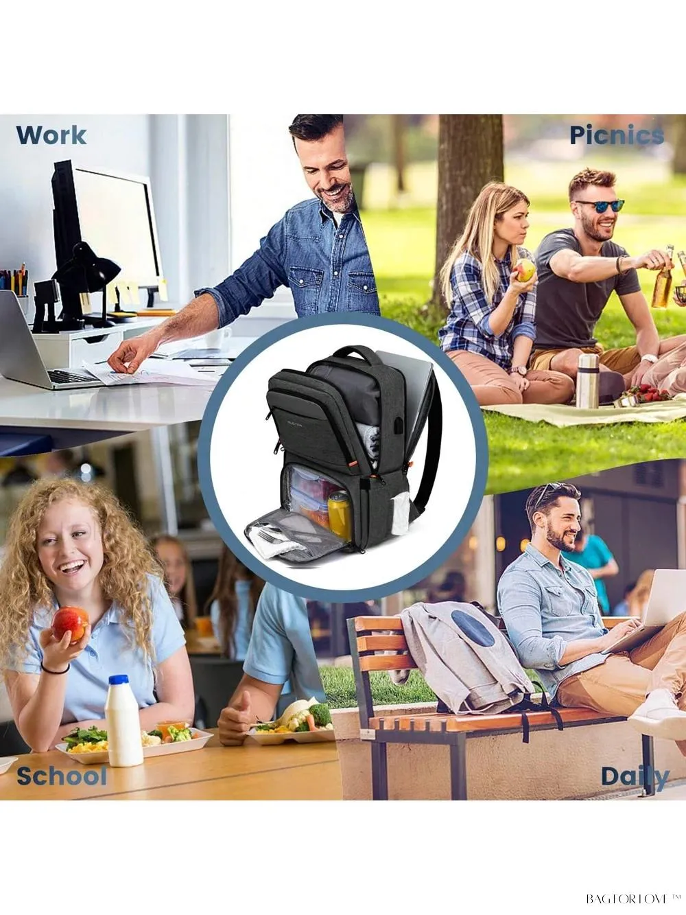 BagForLove - Insulated Cooler Backpack for Ladies' Picnic and Camping Needs