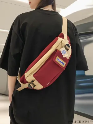 BagForLove - Japanese Style Shoulder and Waist Bag with Ample Capacity and Alphabet Patches