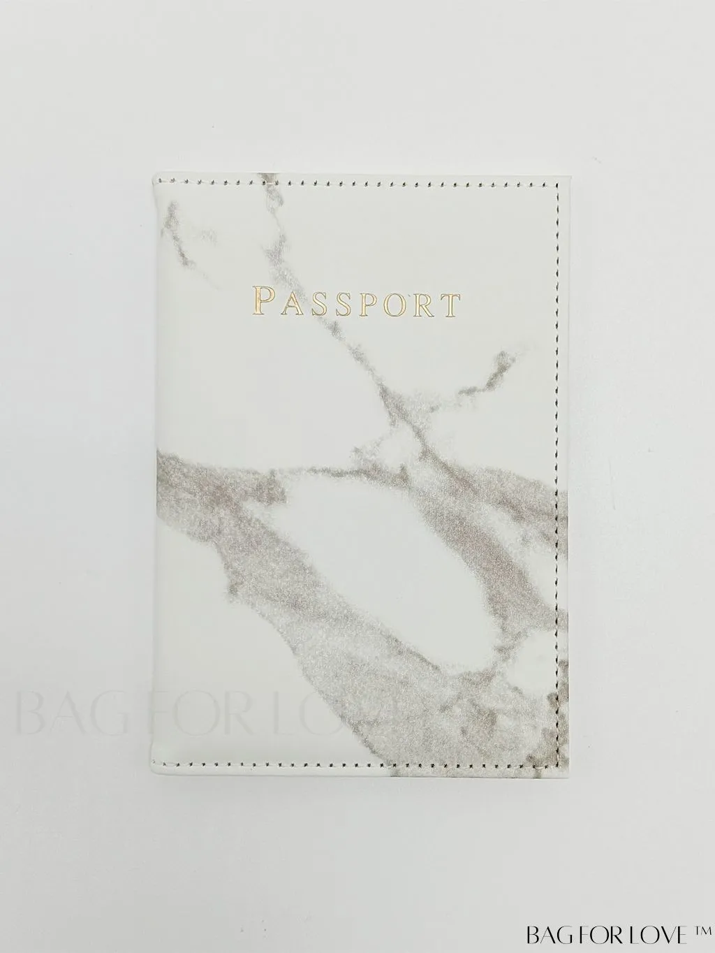 BagForLove - Minimalist PU Marble Passport Holder with Elegant Pattern Design