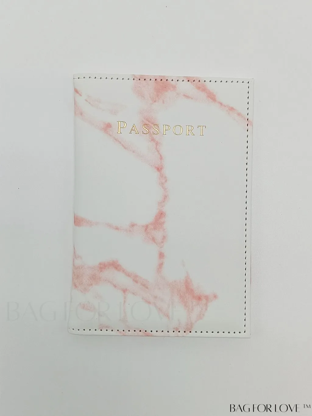 BagForLove - Minimalist PU Marble Passport Holder with Elegant Pattern Design