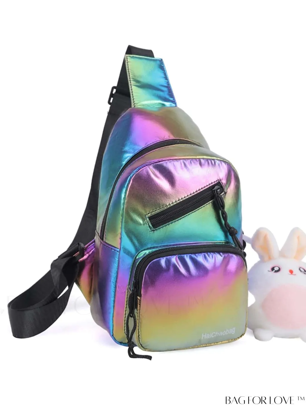 BagForLove - Multi-functional Front Zipper Chest Crossbody Shoulder Bag - Sleek Design, No Pendant