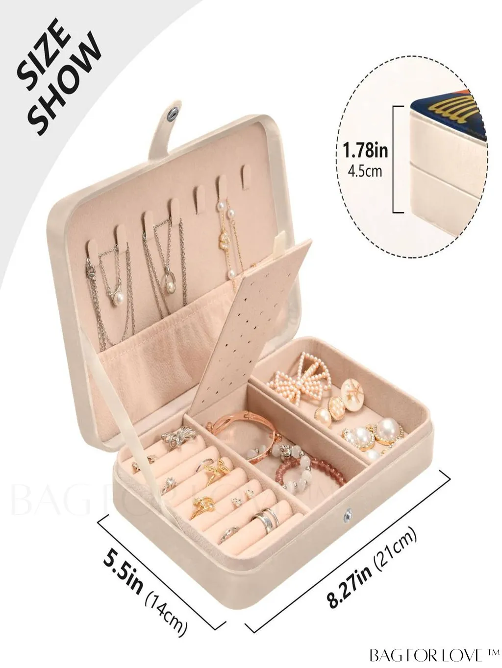 BagForLove - Portable Multi-compartment Travel Makeup Bag with Figure Pattern Design