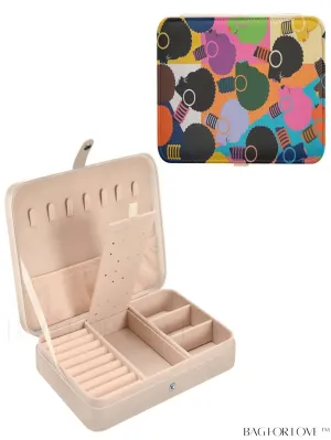 BagForLove - Portable Multi-compartment Travel Makeup Bag with Figure Pattern Design