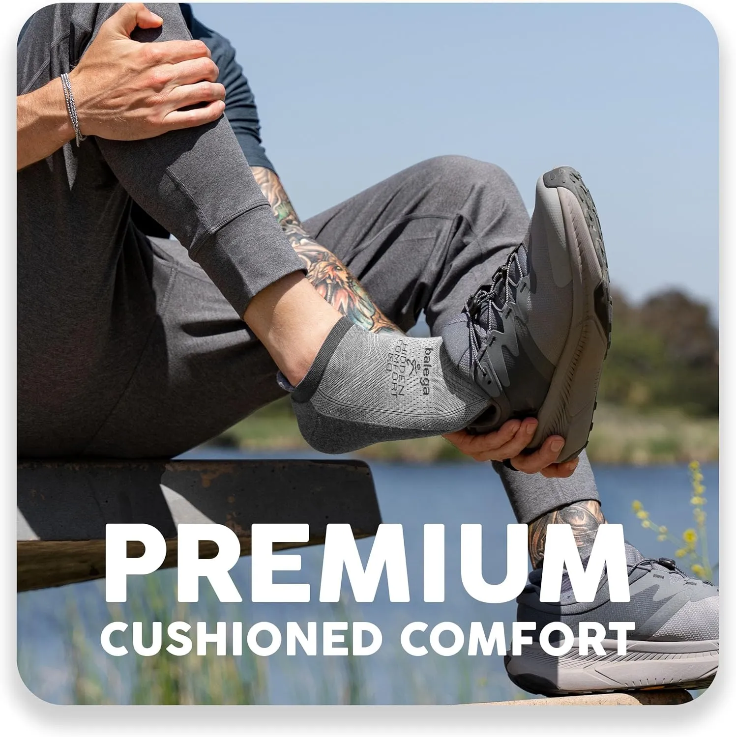 Balega Hidden Comfort Performance No Show Athletic Running Socks for Men and Women (4-Pack)