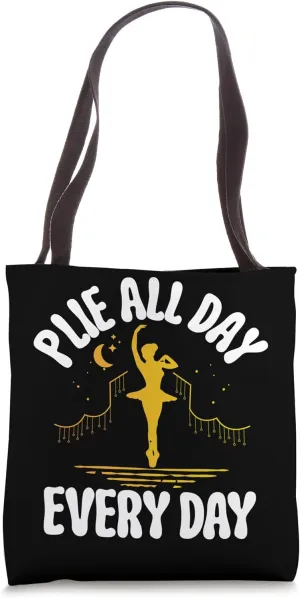 Ballet Ballerina Dancing Pointe Shoes Pirouette Women Kids Tote Bag