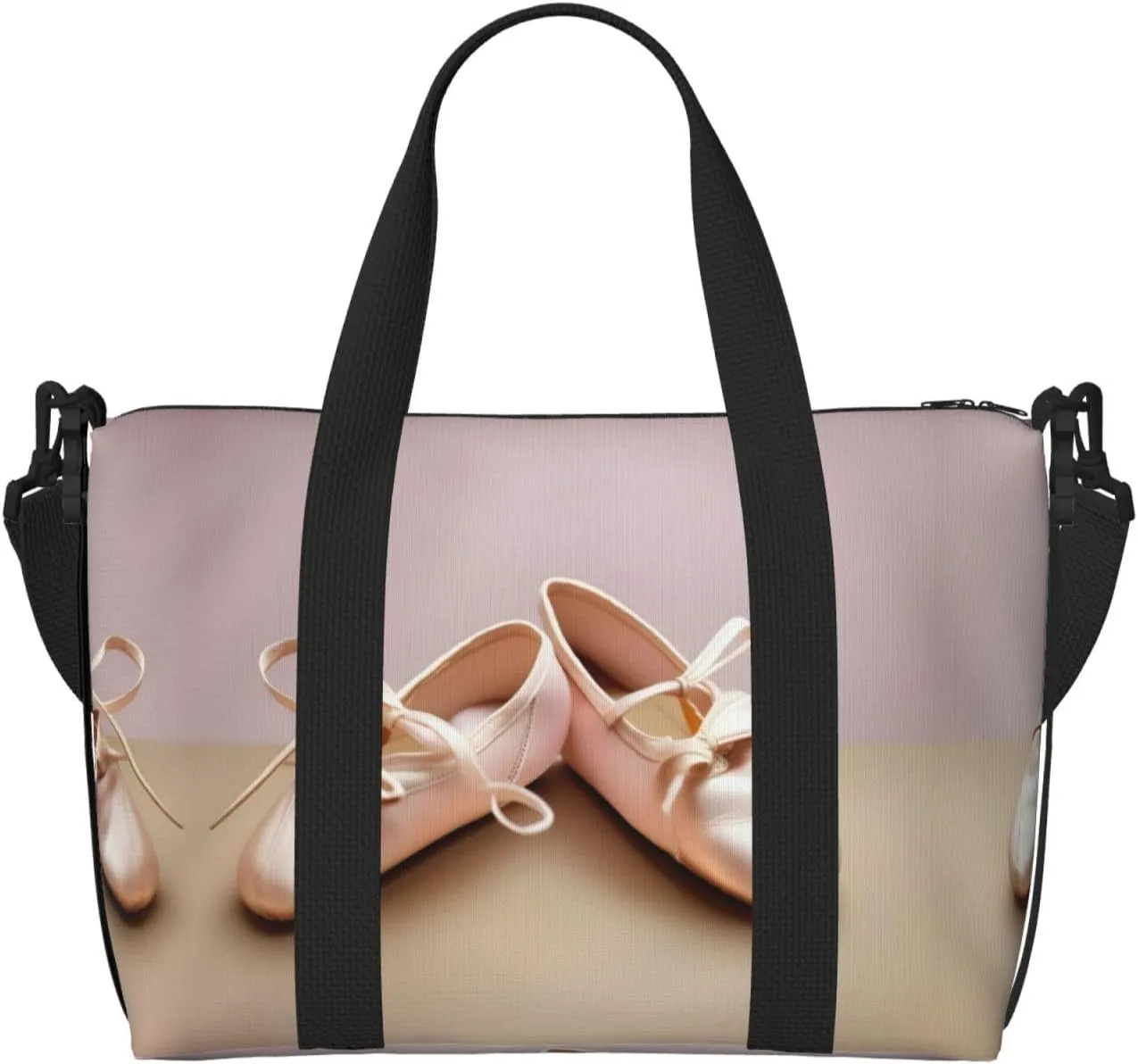 Ballet Shoes Print Versatile Gym Sports Bag,Companion For Your Journeys And Fitness Routines