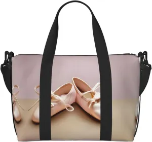 Ballet Shoes Print Versatile Gym Sports Bag,Companion For Your Journeys And Fitness Routines