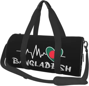Bangladesh Heartbeat Duffel Bag Gym Bag Travel Sports Tote Large Foldable Beach Swim Yoga9