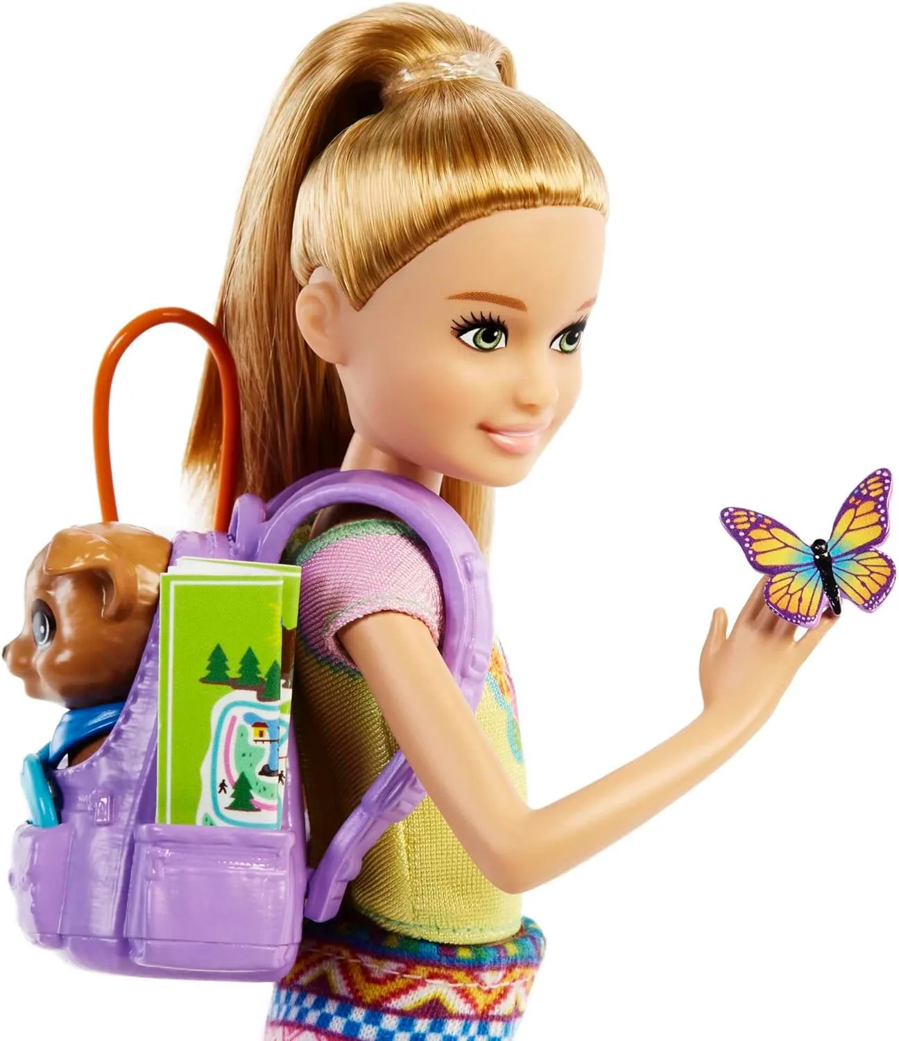 Barbie It Takes Two Stacie Doll & Accessories, Camping Playset with Doll, Pet Tent, Puppy, Sticker Sheet & Accessories