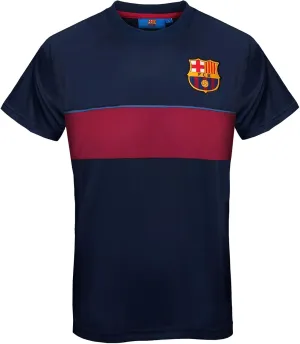 Barcelona FC Official Soccer Gift Mens Poly Training Kit T-Shirt