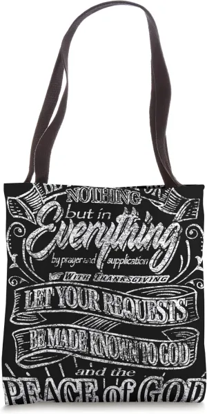 Be Anxious for Nothing Tote Bag