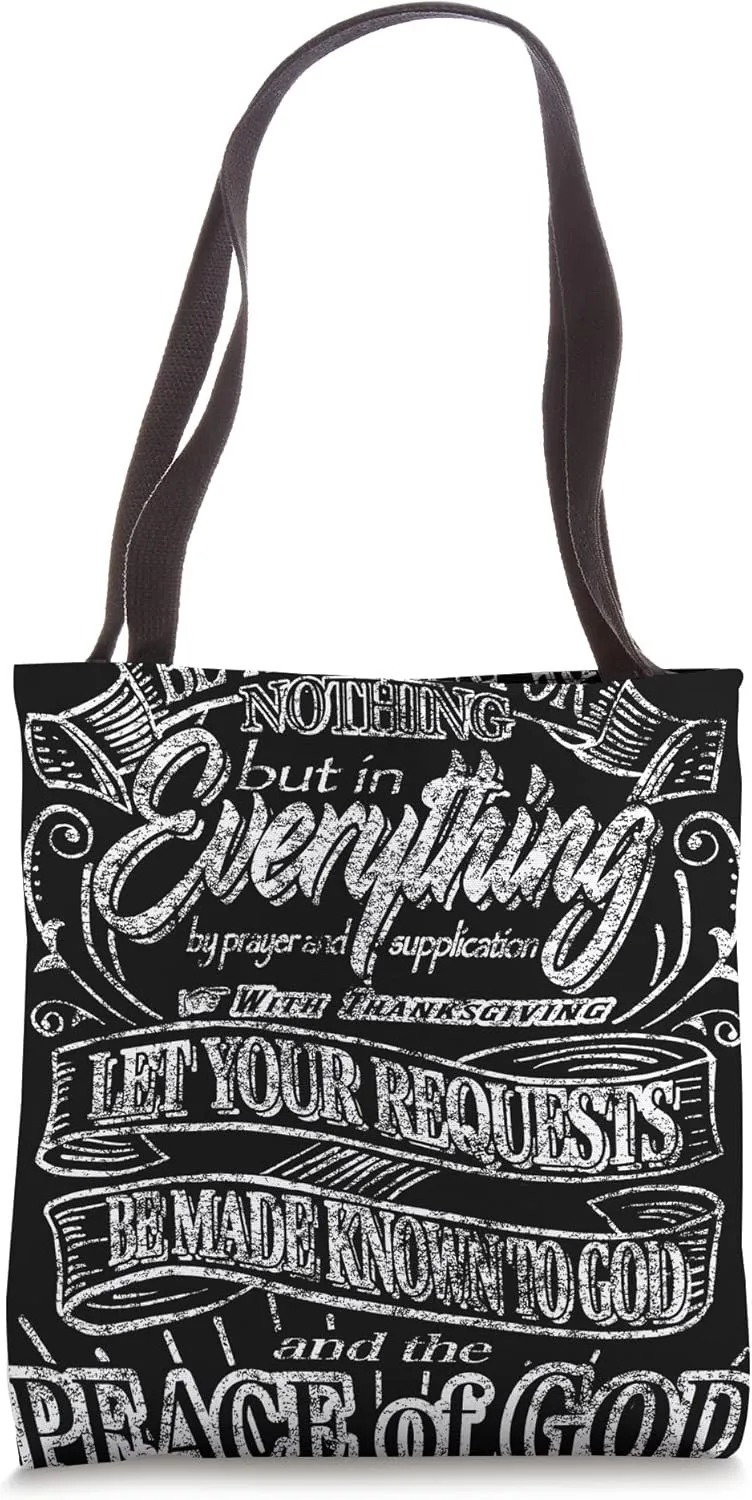 Be Anxious for Nothing Tote Bag