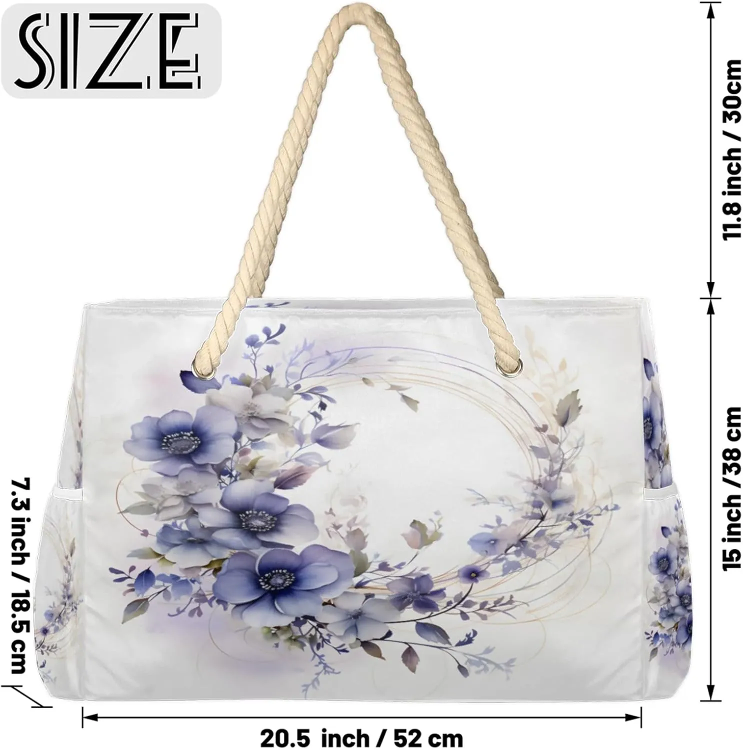 Beach Bags for Women Large Beach Tote Bag, Waterproof Sandproof Swim Pool Bag with Zipper