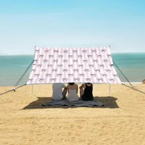 Beach Shade Tent with UPF50  UV Protection,Simple Outline Bows Lightweight Camping Sun Shelter for Outdoor,Camping Trips, Fishing, Backyard,Picnics,Easy Set Up and Carry 9x10.5 FT